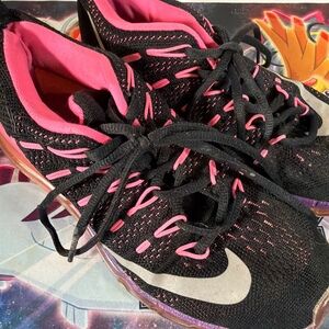 Nike Air Max Men’s 7 Black Pink Running Shoes Visible Air Heel